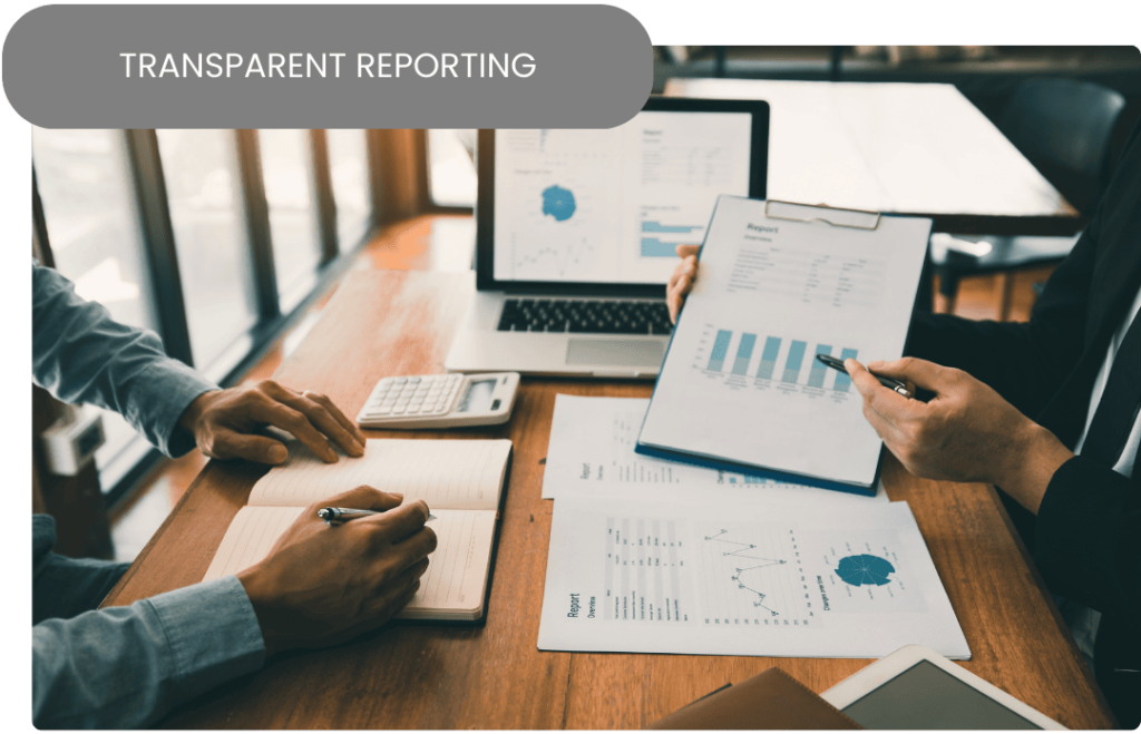 Drive In Digital Trade - Transparent Reporting with Employee Presenting Report to Client